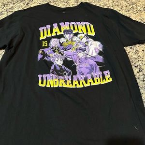 XL JoJo bizarre adventure t shirt with logo on front